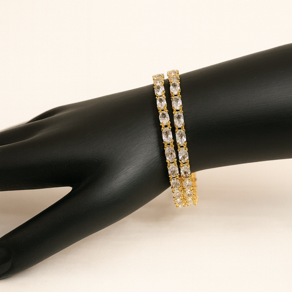 American Diamond Bangle Set Of 4