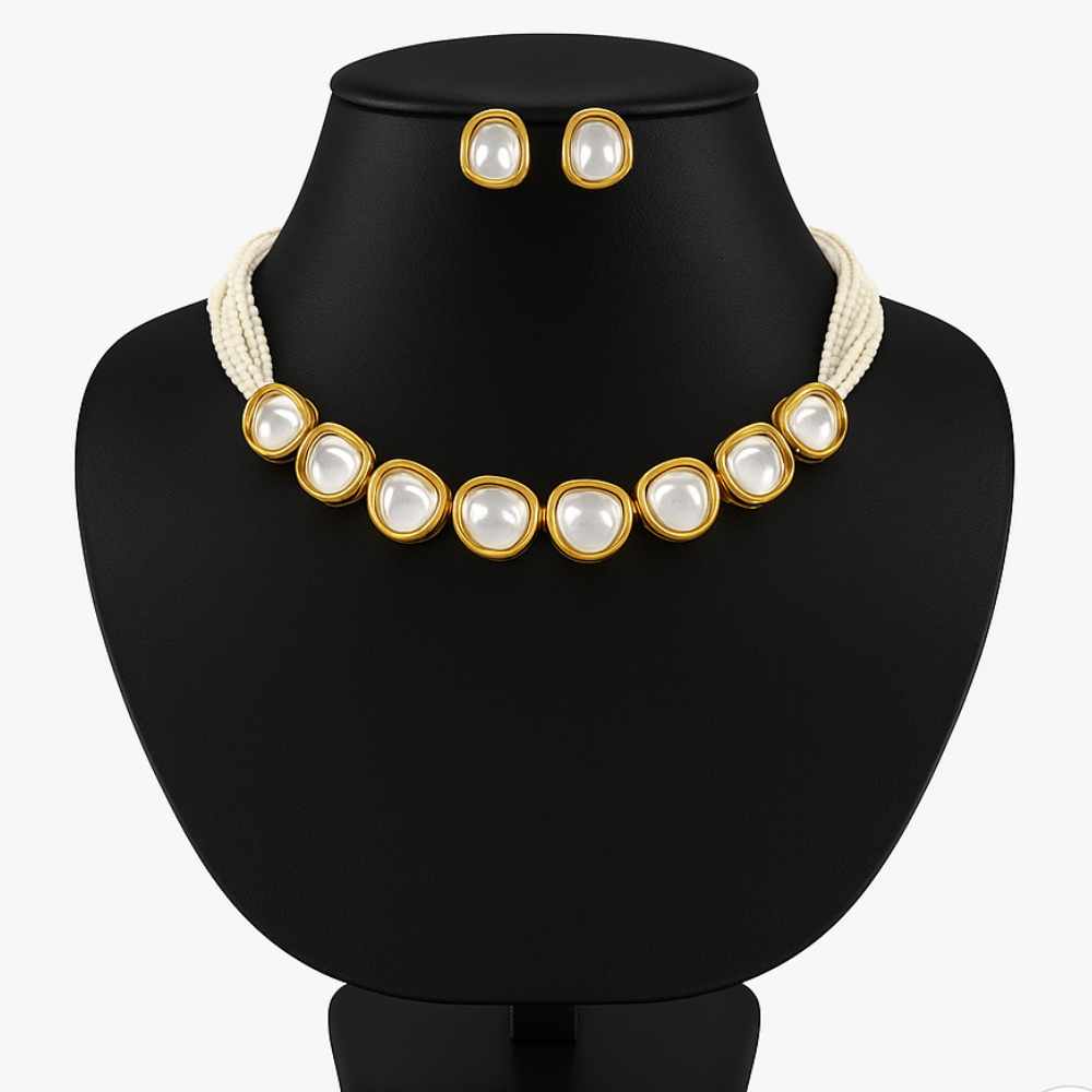 Uncut Kundan Choker Necklace Set