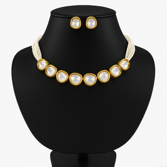 Uncut Kundan Choker Necklace Set