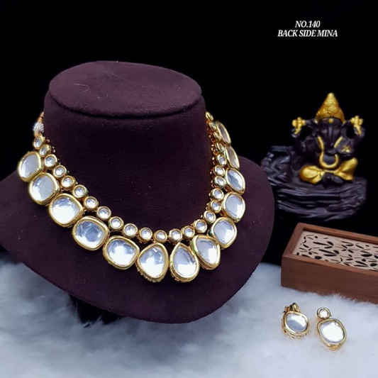 Uncut Multi Shape Kundan Necklace Set