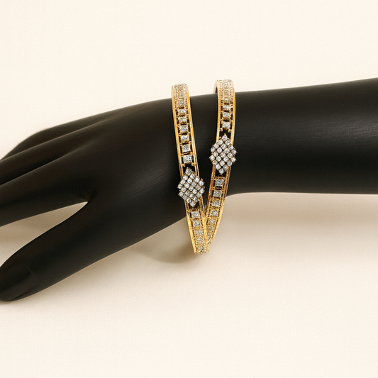 American Diamond Gold Plated Bangles
